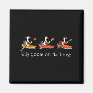 Kayak Cute Silly Goose on the Loose Summer Outdoor Magnet