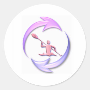 Kayak Cycle Design Classic Round Sticker