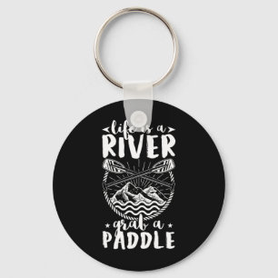 Kayak Driver Life Is A River Key Ring