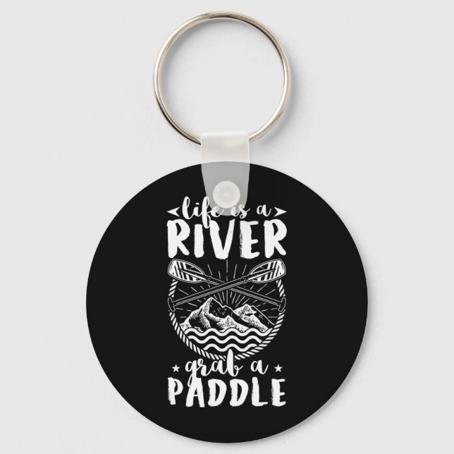 Kayak Driver Life Is A River Key Ring (Front)