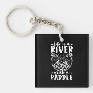 Kayak Driver Life Is A River Key Ring