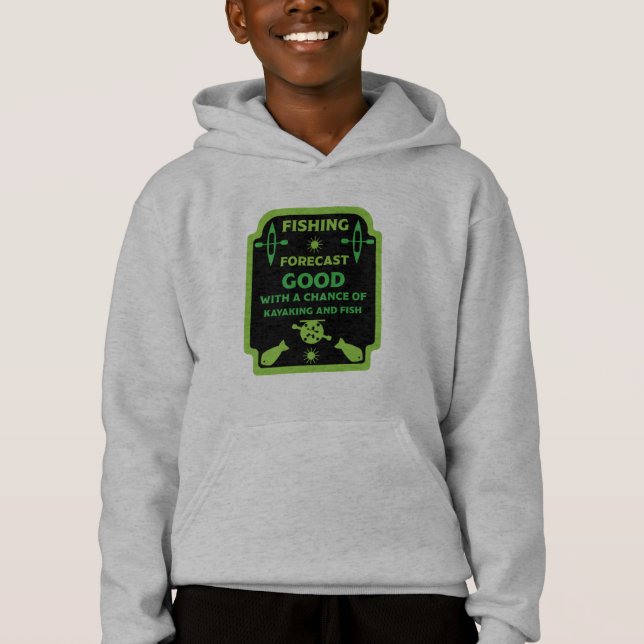 Kayak fish and camp fishing trip gifts  hoodie  (Front)