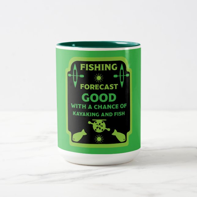 Kayak fish and camp fishing trip gifts  travel mug (Center)