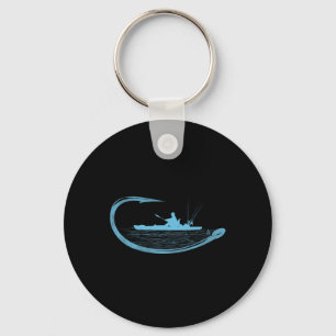 Kayak Fisherman Fishing Hook Graphic Kayaker Angli Key Ring