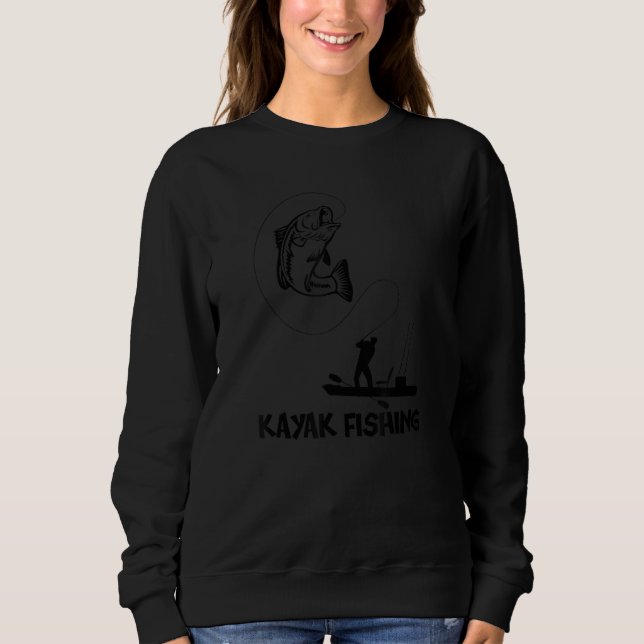 Kayak Fishing Bass Angler Fishing Sweatshirt (Front)