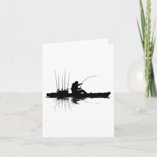 Kayak Fishing Graphic Fisherman Angling Kayaking A Card