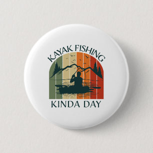 Kayak Fishing Kayaking Boating Summer Clothing Gra 6 Cm Round Badge