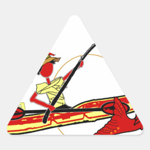 Kayak Fishing Triangle Sticker