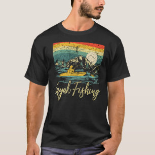 Kayak Fishing Vintage Retro Canoe Boating Lake Fis T-Shirt