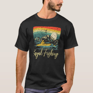 Kayak Fishing Vintage Retro Canoe Boating Lake Fis T-Shirt