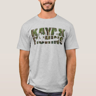Kayak Fishing Wetlands 2 Camo Kayak Fishing Paddli T-Shirt