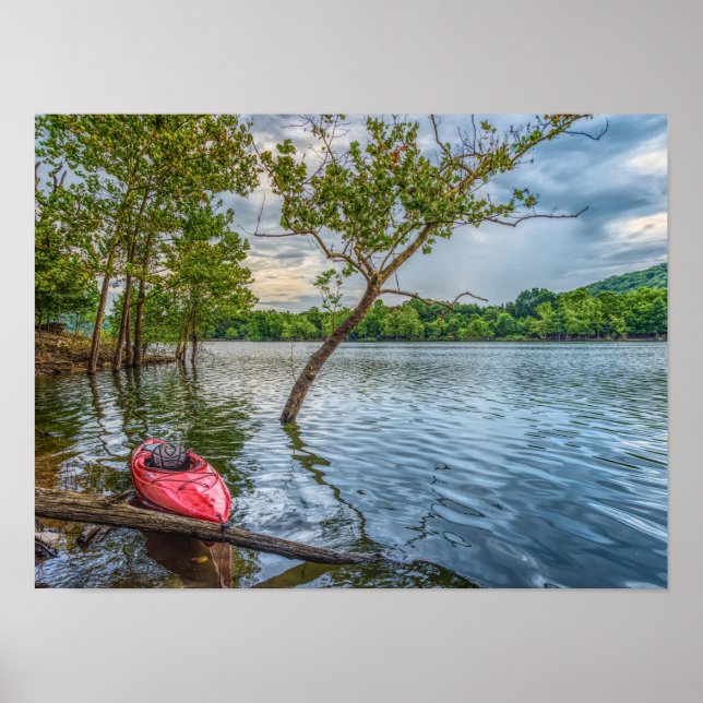 Kayak Floating On Table Rock Lake Poster (Front)