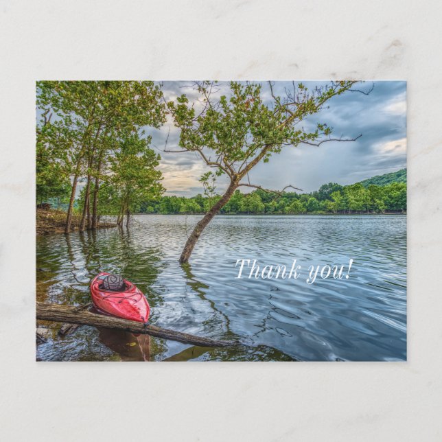 Kayak Floating On Table Rock Lake Thank You Card (Front)