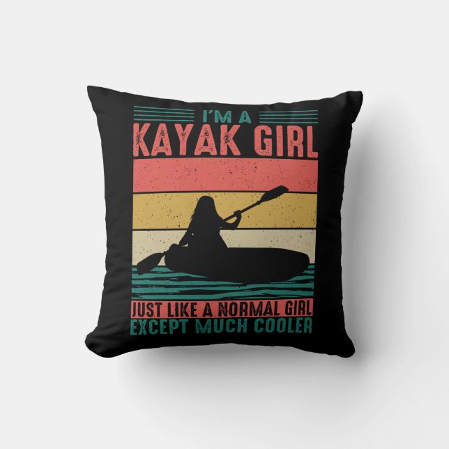 Kayak Girl But Cooler Cushion (Front)