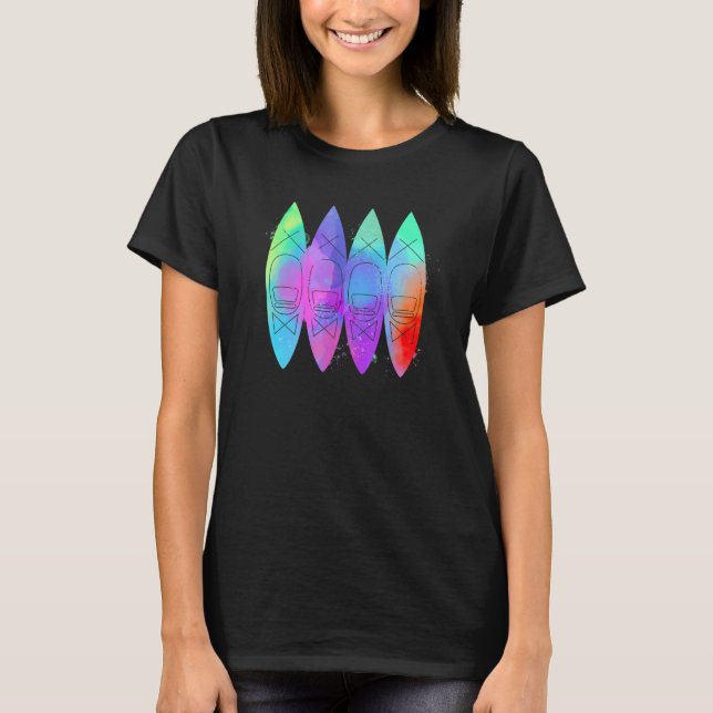 Kayak Graphic Tee Cute Summer Fun Watersport Tee (Front)