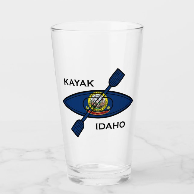 Kayak Idaho Flag Glass (Front)
