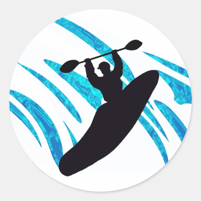 Kayak Kayaker Kayaking Classic Round Sticker (Front)
