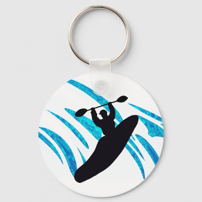 Kayak Kayaker Kayaking Key Ring (Front)
