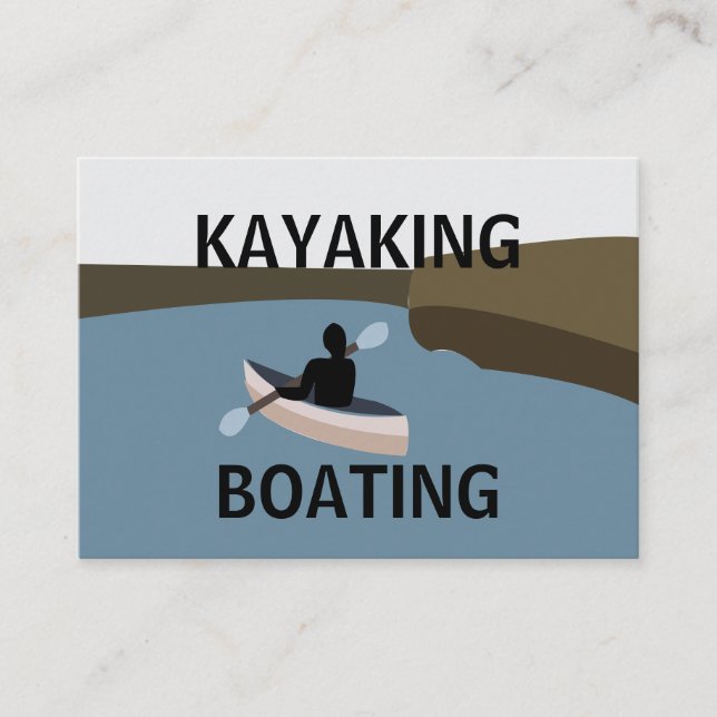 Kayak Kayaking Boating Business Card (Front)