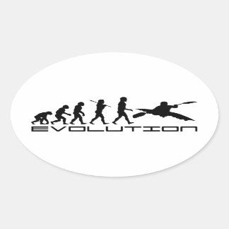 Kayak Kayaking Water Sport Evolution Art Oval Sticker