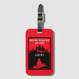 Kayak Lake And River Fishing Luggage Tag