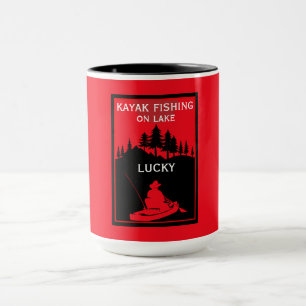  Kayak Lake And River Fishing Mug