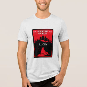 Kayak Lake And River Fishing Tri-Blend Shirt