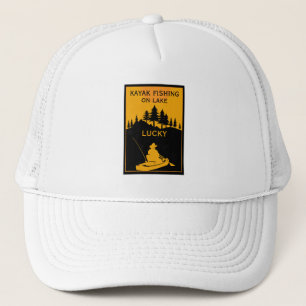 Kayak Lake And River Fishing Trucker Hat