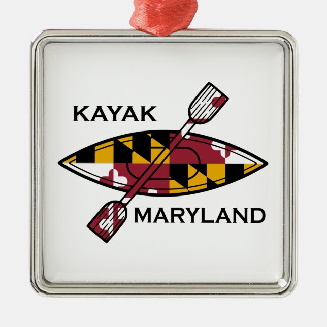 Kayak Maryland Metal Ornament (Front)