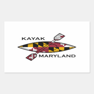 Kayak Maryland Rectangular Sticker