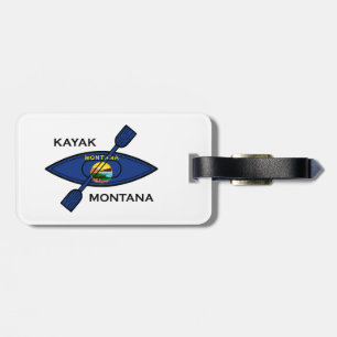 Kayak Montana Flag Luggage Tag