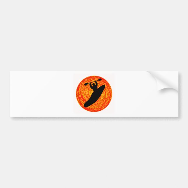Kayak Noon Sun Bumper Sticker (Front)