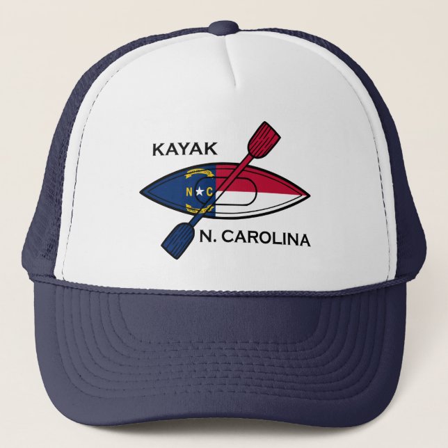 Kayak North Carolina Flag Trucker Hat (Front)