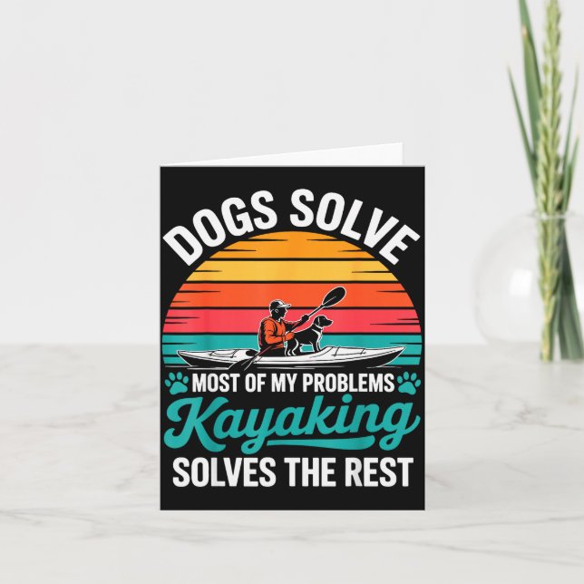 Kayak Novelty For Men Women Kayaker Kayaking Kayak Card (Front)