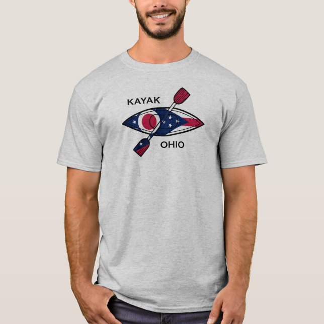 Kayak Ohio Flag T-Shirt (Front)