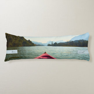 Kayak on River in Asia, Freedom Ahead Body Cushion