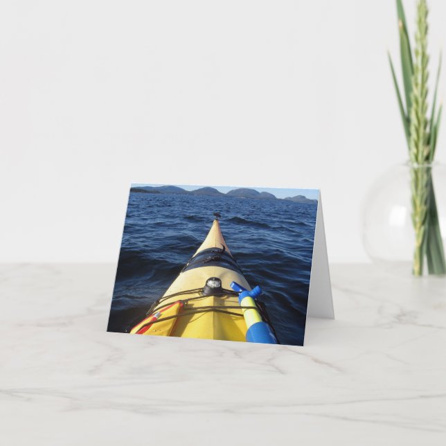 Kayak on the Lake Blank Card (Front)