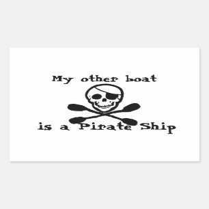 Kayak Paddle Pirate Ship Sticker