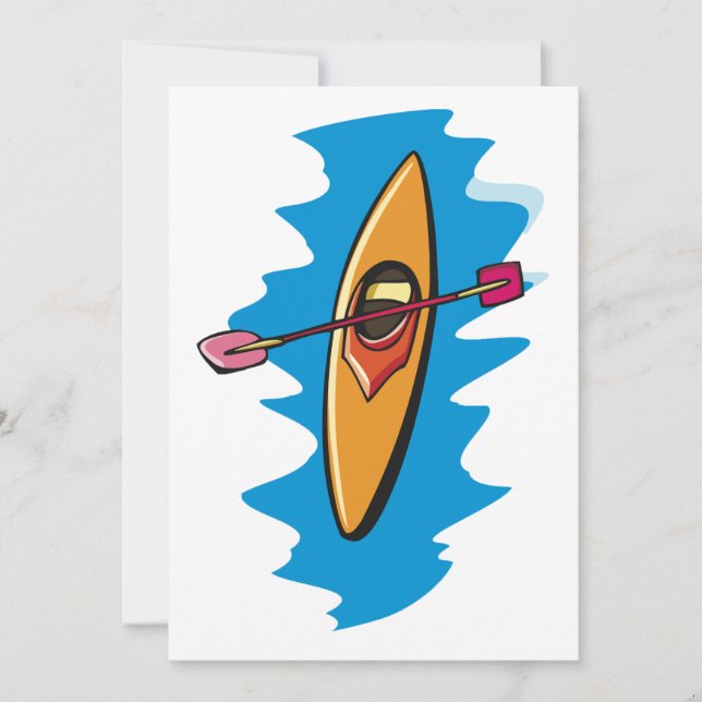 Kayak Paddle Water Sport Invitation (Front)