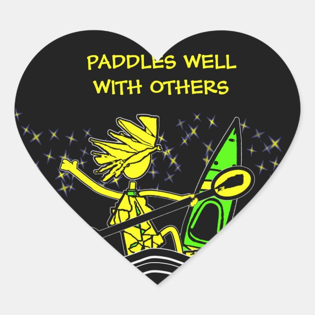 Kayak Paddles Well With Others Round Sticker (Front)