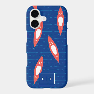 Kayak Personalised Monogram Blue Coral Modern