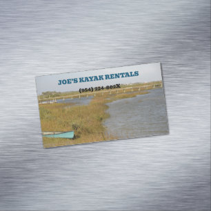 Kayak Rental/ Outdoor Nature Guided Tours  Magnetic Business Card