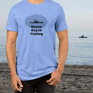 Kayak Silhouette Ocean Kayaking Fishing Tri-Blend Shirt