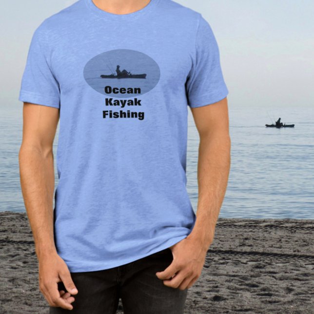 Kayak Silhouette Ocean Kayaking Fishing Tri-Blend Shirt (Creator Uploaded)