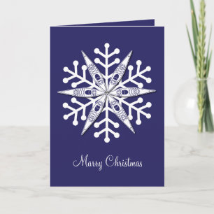 Kayak Snowflake Holiday Card