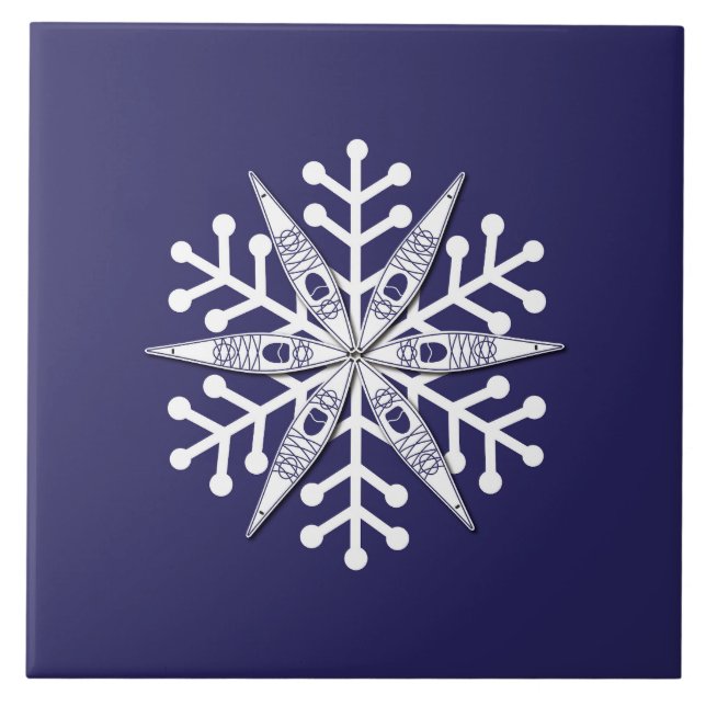 Kayak Snowflake trivet (Front)
