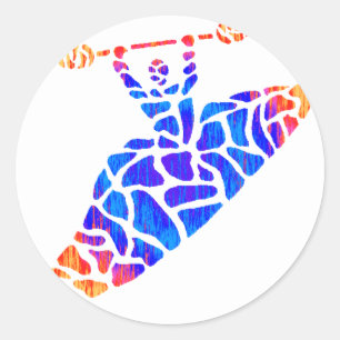 Kayak Some Daze Classic Round Sticker