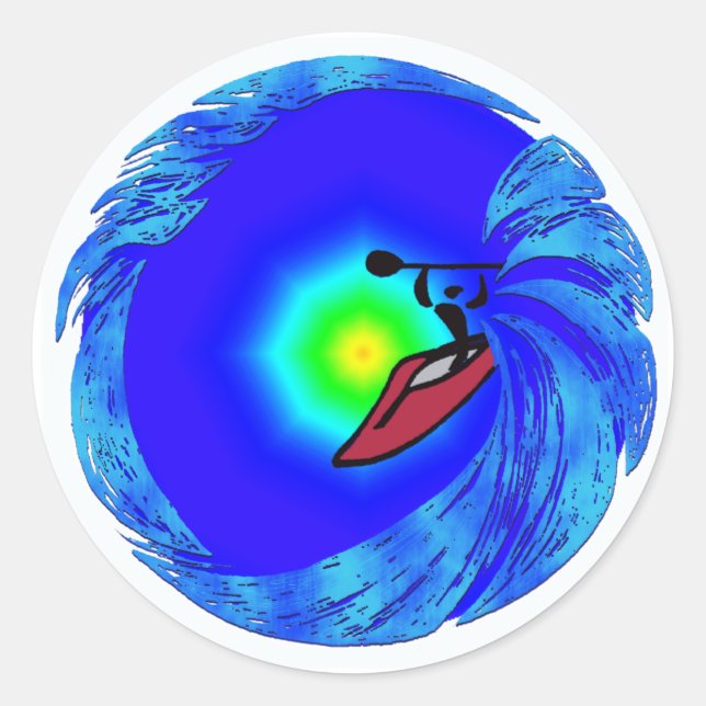 Kayak Souls Sight Classic Round Sticker (Front)