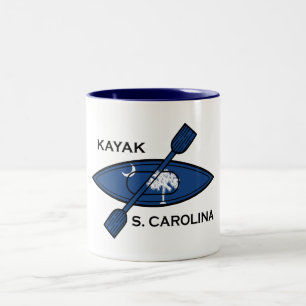 Kayak South Carolina Flag Two-Tone Coffee Mug