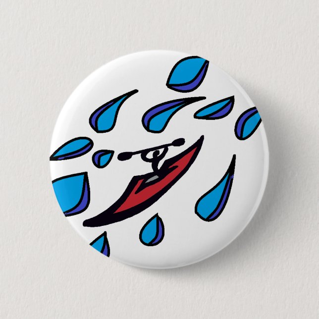 Kayak Splash Zones 6 Cm Round Badge (Front)